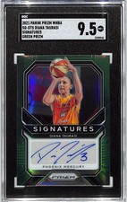 2021 Prizm WNBA Diana Taurasi Auto Autograph Green Signatures SGC 9.5 Mercury