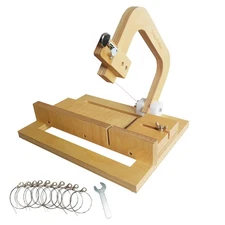 Wooden Soap Cutter - Adjustable Wire for Handmade Soap, Butter, Bread, Candle...