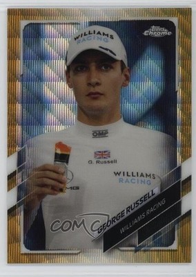 2021 Topps Chrome Formula 1 F1 Racers Gold Wave Refractor /50 George Russell j3z