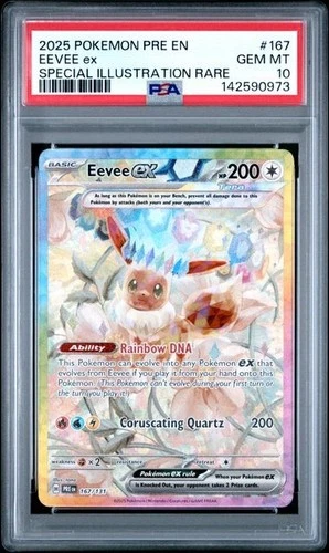 PSA 10 Eevee EX 167/131 Pokemon Prismatic Evolutions Special Illustration Rare