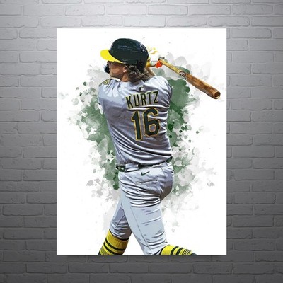 Nick Kurtz Las Vegas Athletics Wall Art Baseball Poster Man Cave Decor Gift