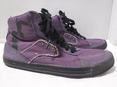 RARE 361 Degrees OBSESSION Purple Canvas Hi-Top Skate Skateboarding Sneaker 9.5