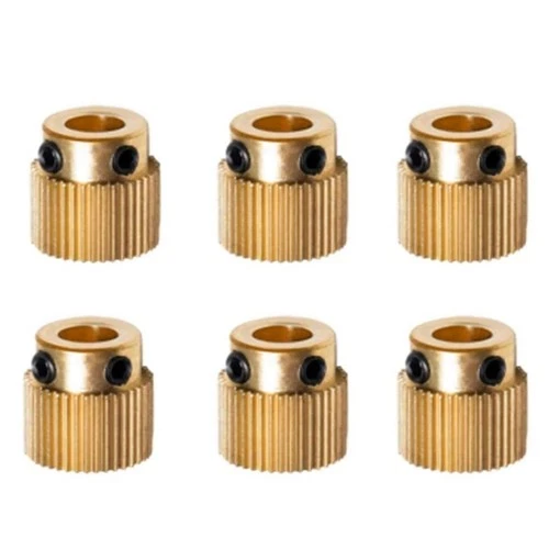 6Pcs Rugged 3D Printer Parts Driver 26 Tooth Gear Brass Extruder Wheel Gear3536