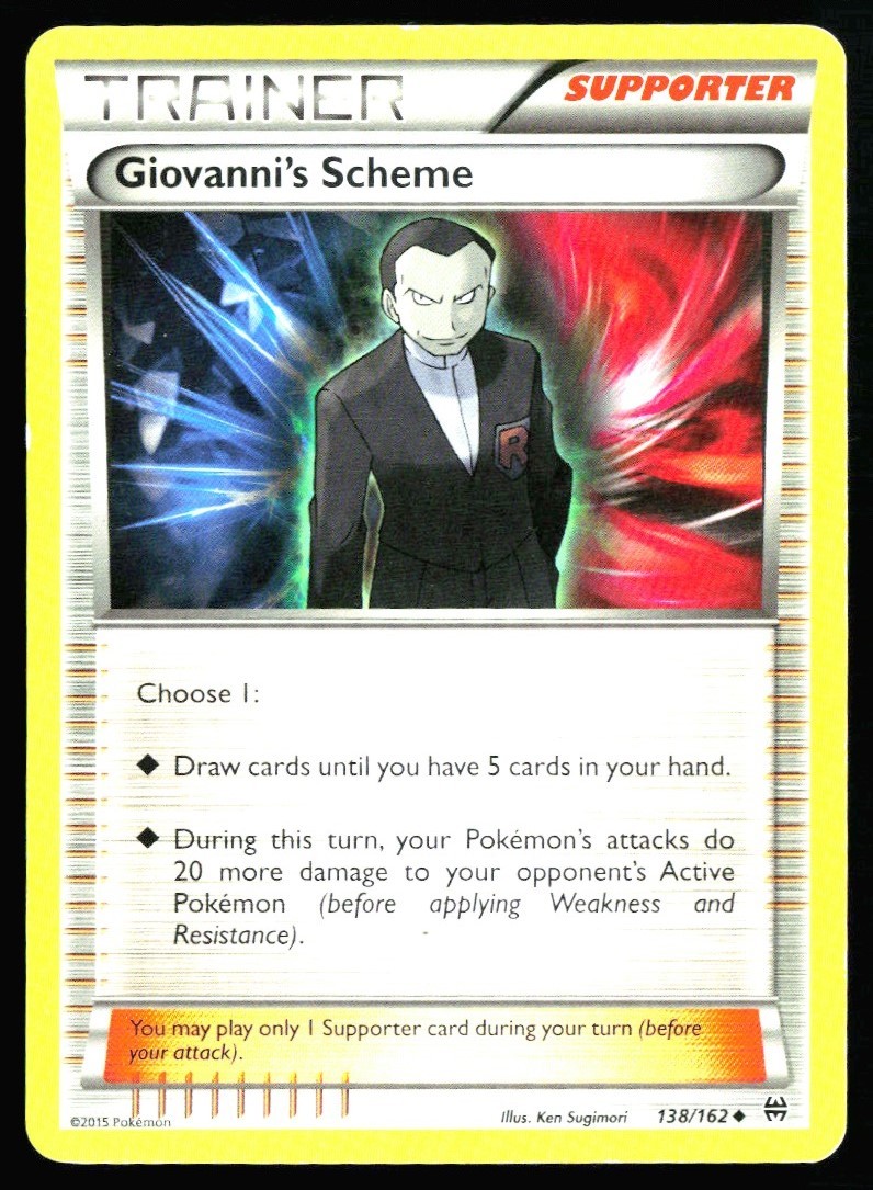 2015 XY - BREAKthrough Giovanni’s Scheme #138 Non Holo Pokemon Card