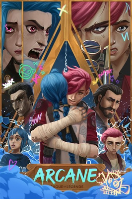 #ad Arcane Season 1 Fan Art Poster 24x36 $18.99