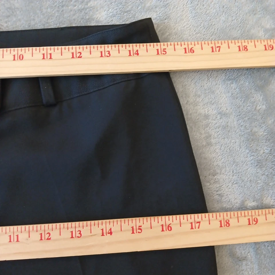 Pantalones de vestir Bobby J para mujer talla 5 negros con puños bootleg 30x31 tiro medio Foto 2 de 4