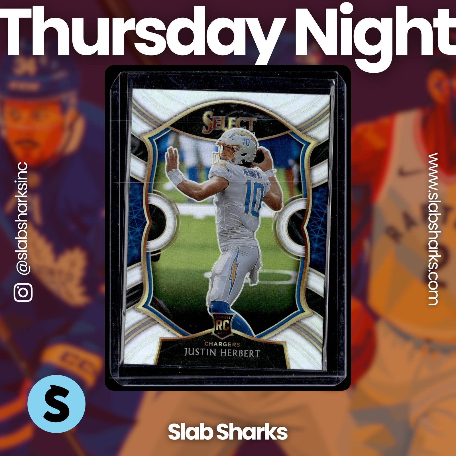 2020 PANINI SELECT #44 JUSTIN HERBERT SILVER PRIZM RC CONCOURSE ROOKIE