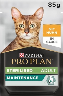 Pro Plan Sterilisiertes Nassfutter für ausgewachsene Katzen, mit Huhn (26x85g)