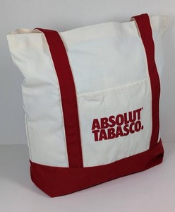 Absolut Vodka x Tabasco Limited Edition Canvas Tote Bag Advertising Promo Bar