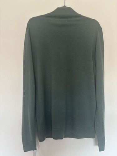 BNWT Mens Skovde Green Merino Wool Quarter Zip Size M - Picture 8 of 8