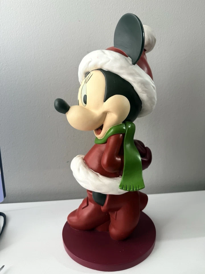 Disney 2006 Minnie Mouse Figura Grande Estatua Sra. Santa Claus Jardín Mickey 14" Fab 5 Foto 4 de 4
