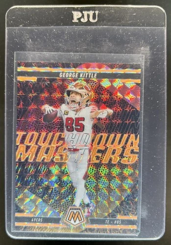 2025 Panini Mosaic George Kittle Touchdown Masters Orange Fluorescent Prizm #14