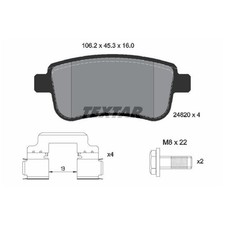 Satz Bremsbeläge Bremsklötze hinten für Renault Megane 3 BZ0/1 DZ0/1 | 707155