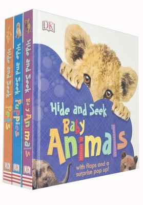 Hide and Seek 3 Books( Pets, Baby Animals & Puppies ) by DK | DK NEW