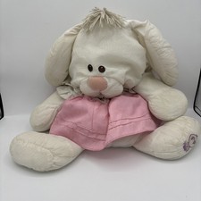 VTG 1986 FISHER PRICE PUFFALUMPS WHITE BUNNY  8004 STUFFED ANIMAL PLUSH SU123 