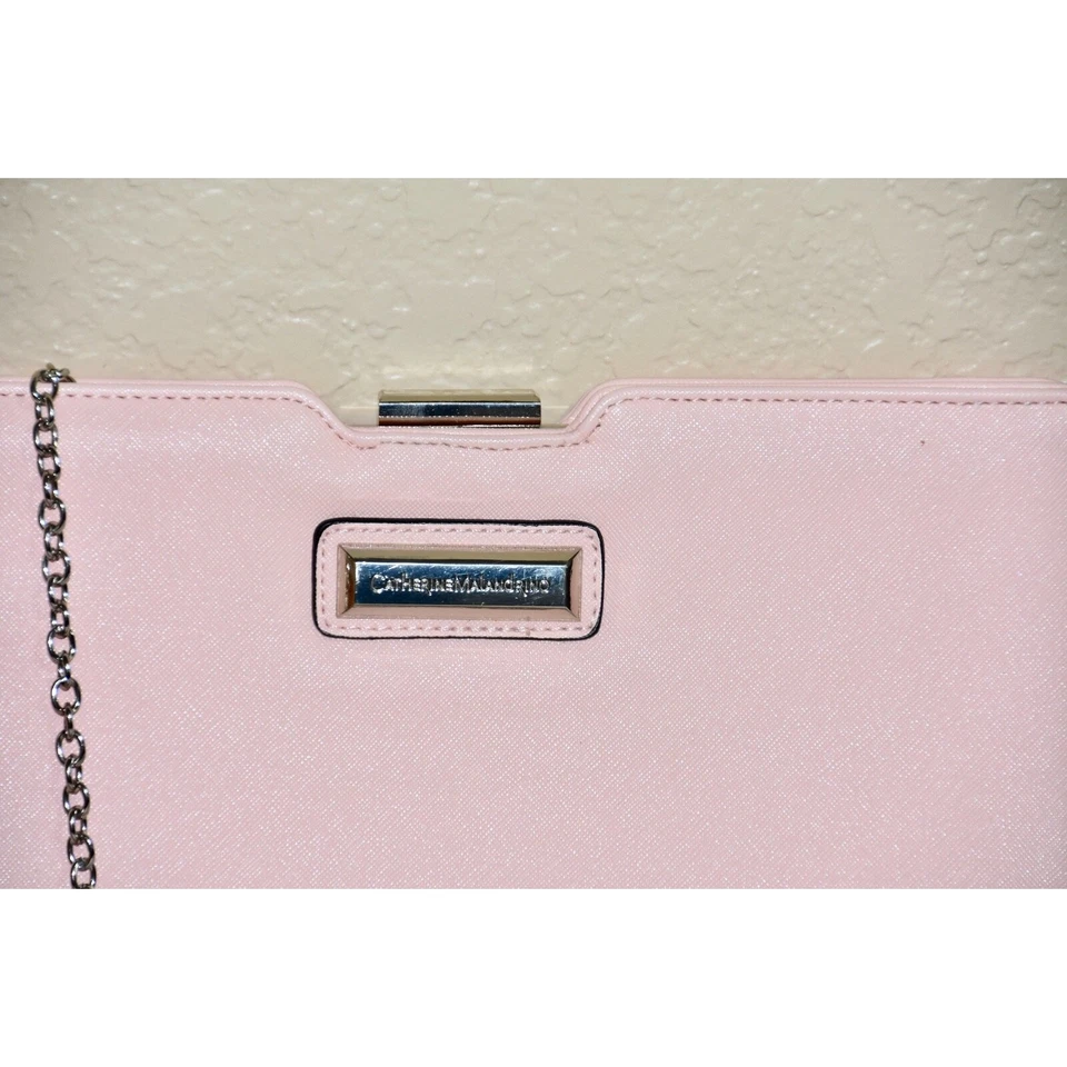 Catherine Malandrino BIBI Crossbody Handbag Chain Strap Pink Clutch - Image 4 of 4