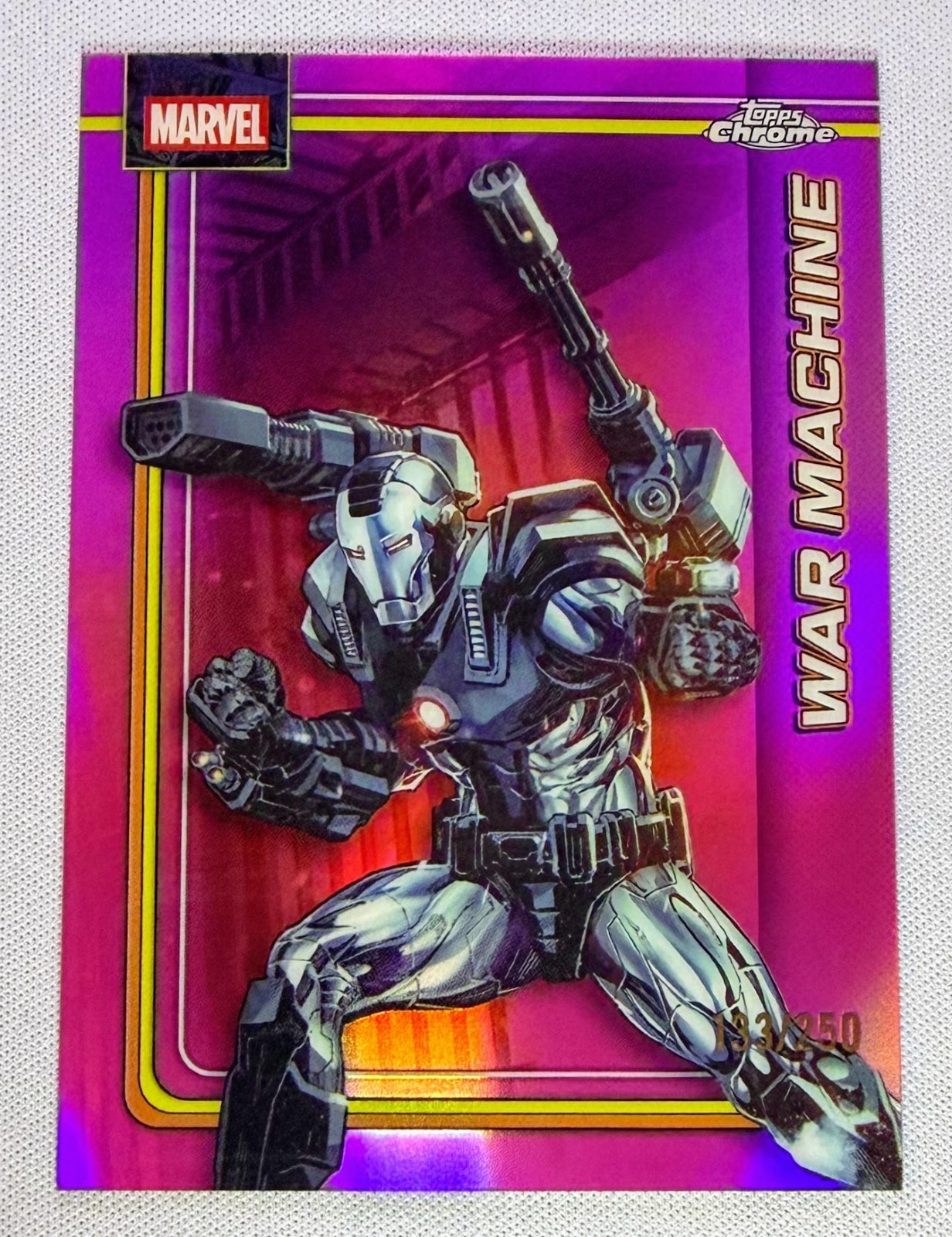 2026 Topps Chrome Marvel Comics - War Machine #193 - Pink Refractor /250