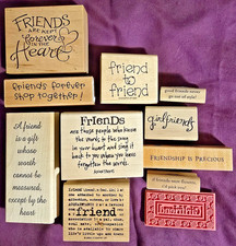 Choose RUBBER STAMPS FEATURING "FRIENDSHIP", new or lightly used