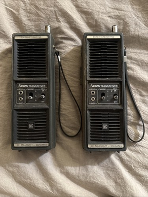 #ad #ad Sears transceiver Radios UNTESTED 100 MILLIWATT READ DESC VINTAGE TECH $98.99