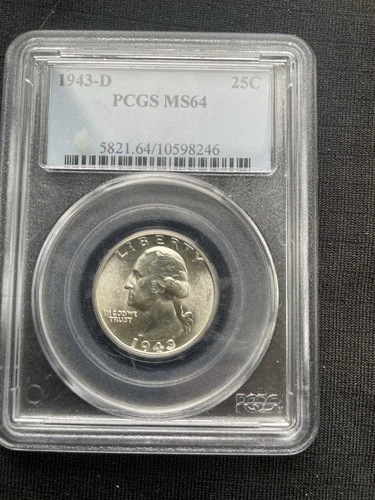 1943-D Washington Quarter PCGS MS64 Silver 25C