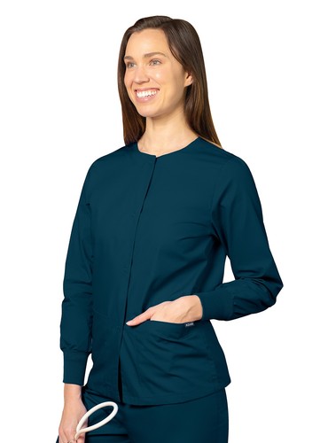 Adar Women Medical Nursing Workwear Uniform Long Sleeve Warm Up Scrub Jacket - Picture 122 of 140