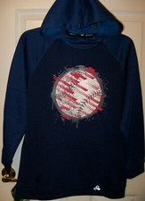 Tek Gear Baseball Warm Tek Dark Navy Blue Hoodie Boys Youth Size Small 8 NWT