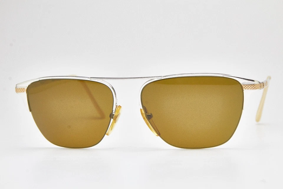 Gafas de sol vintage ojo de gato años 80 VOGUE JAZZ 3 gafas plateadas lentes marrones Foto 4 de 4