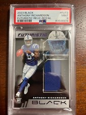 2023 Panini Black Anthony Richardson Futuristic Relic PSA Mint 9 POP 1