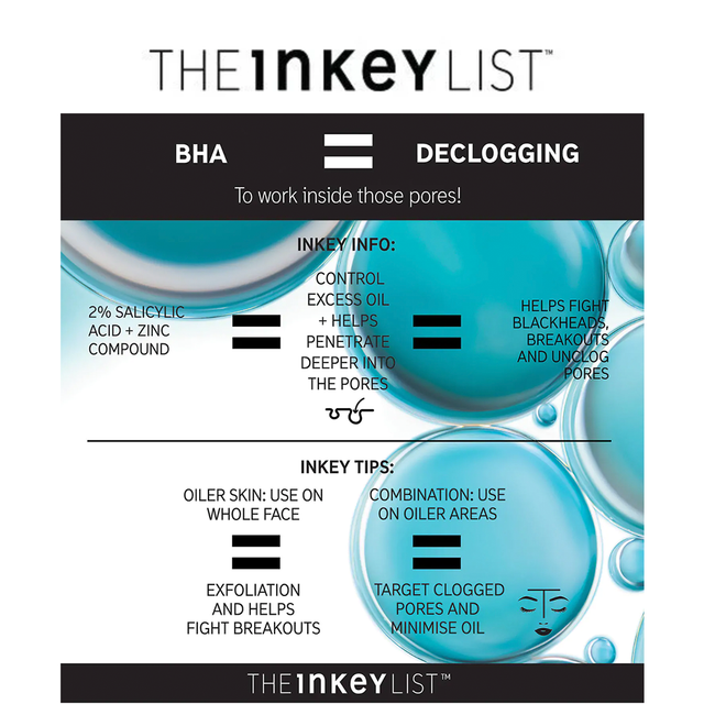 THE INKEY LIST Beta Hydroxy Acid (BHA) Blemish + Blackhead Face Serum, New, 1 oz eBay