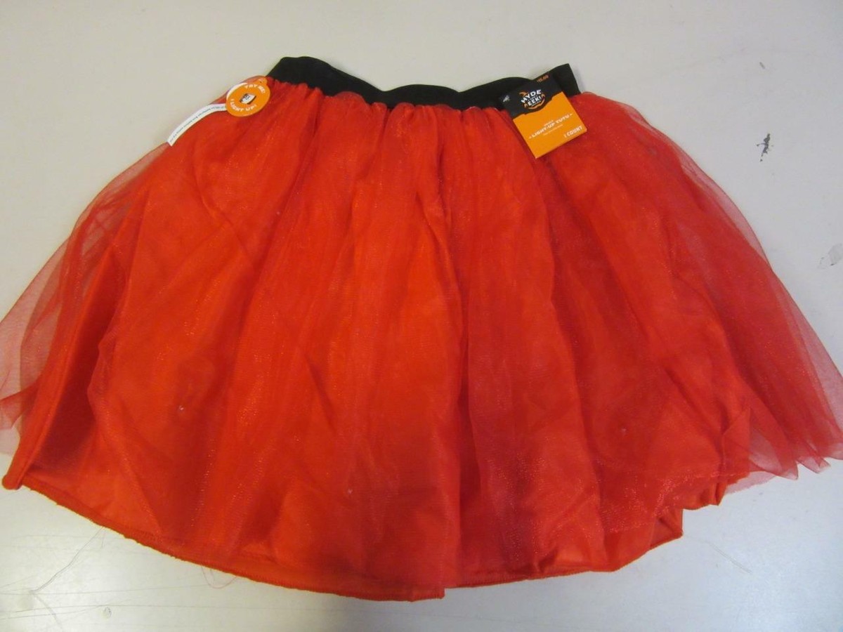Adult Light-Up Tutu Halloween Costume Accessory Skirt Red