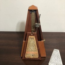 Vintage Seth Thomas Metronome De Maelzel Wood Wind Up Music Timer E899-575 ISS-2