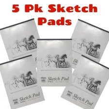 5PK Sketchbook 9 x 12 Inches 40 Sheets Premium Quality Sketch Drawing Paper Pad