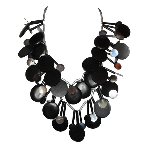P112 Muschel Perlmutt Perlen Schmuck Anhänger Collier