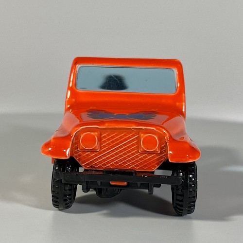 Yatming #1608 Jeep Convertible 1:64 Diecast Orange & Blue - Picture 2 of 10
