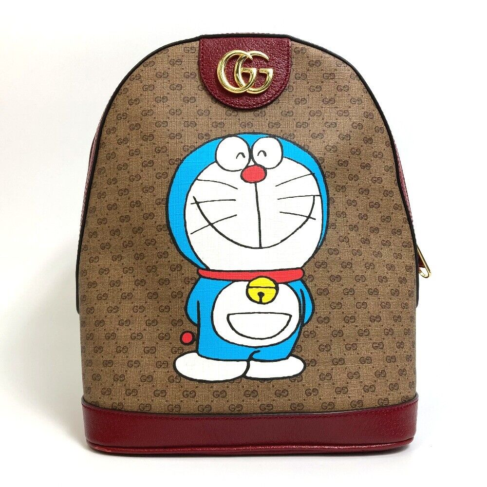 GUCCI 647816 GG Supreme Doraemon x GUCCI Small Backpack PVC GUCCI 647816 GG Supreme Doraemon x GUCCI Small Backpack PVC