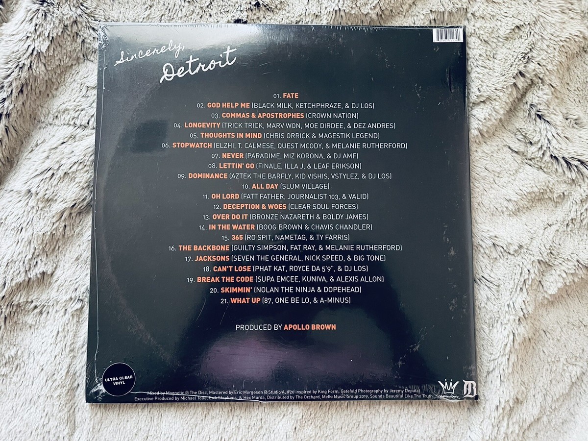 Apollo Brown ‎– Sincerely, Detroit / Ultra Clear Vinyl 2xLP US