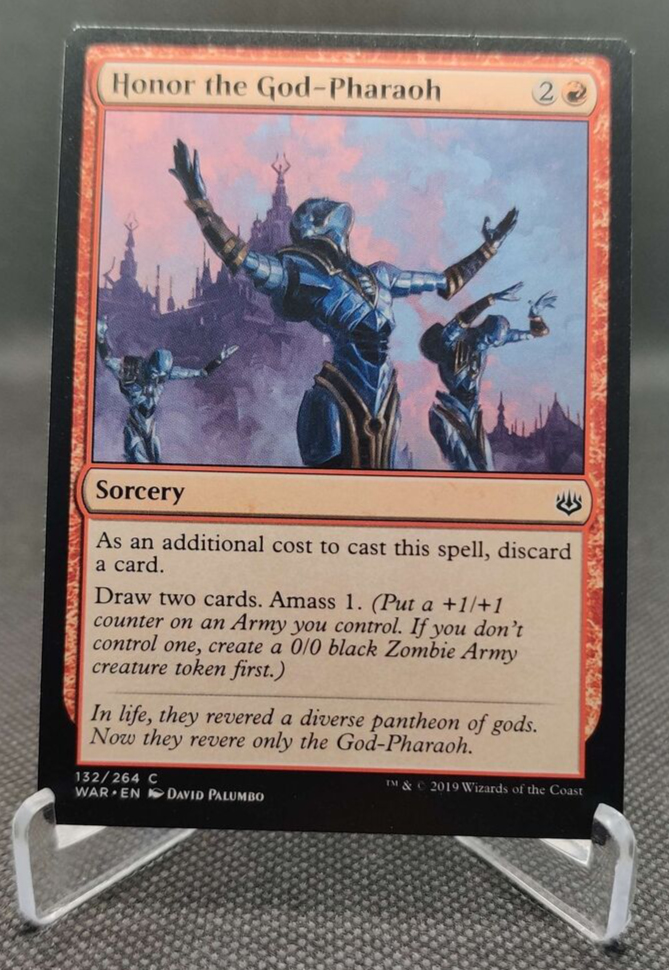 pharaoh cards mtg Magic The Gathering - Universes Beyond - Assassin's Creed Nicol Bolas MTG #132 Honor the God-Pharaoh