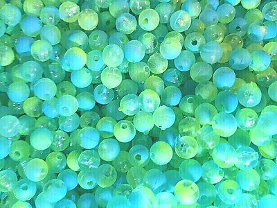 LAGOON BLUE SPECKLED SUPER UV Trout & Steelhead Beads 6mm, 8mm, 10mm, 12mm
