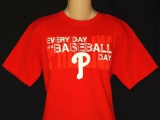 Boy's Philadelphia Phillies T-Shirt Size Youth Large 14/16 Vintage Baseball Red