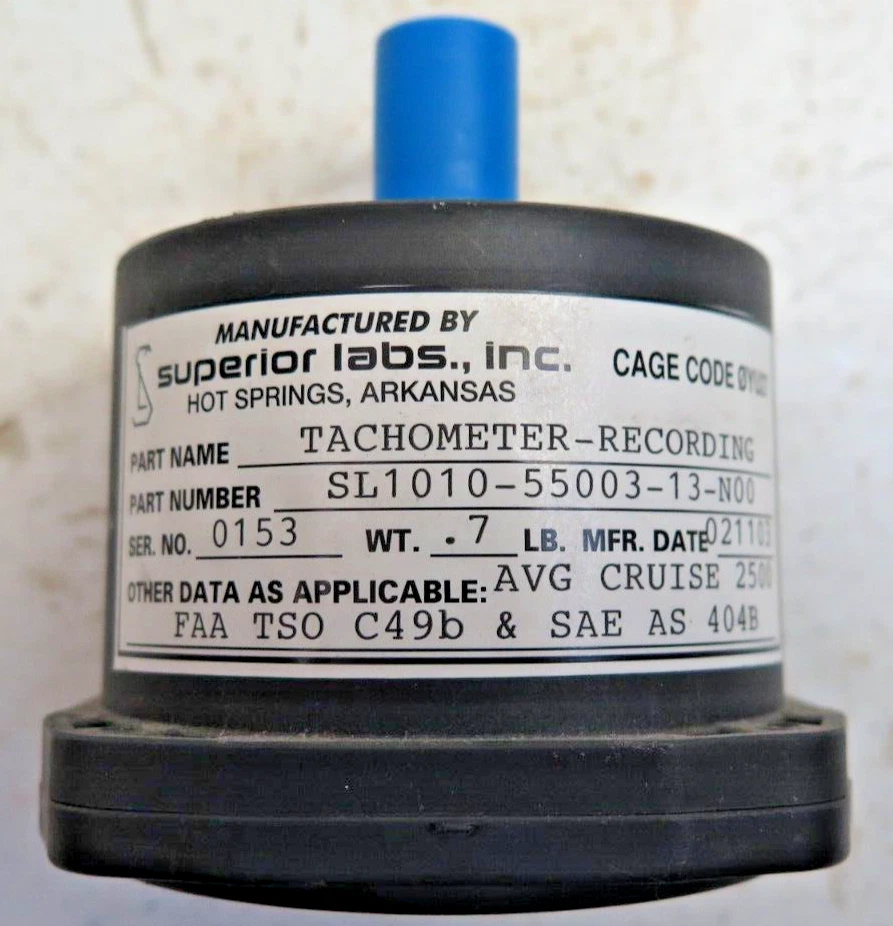 二手 Superior Labs Inc. Diamond Aviation Mech. 转速计 SL1010-55003-13-N00 — 第 3/4 张图片