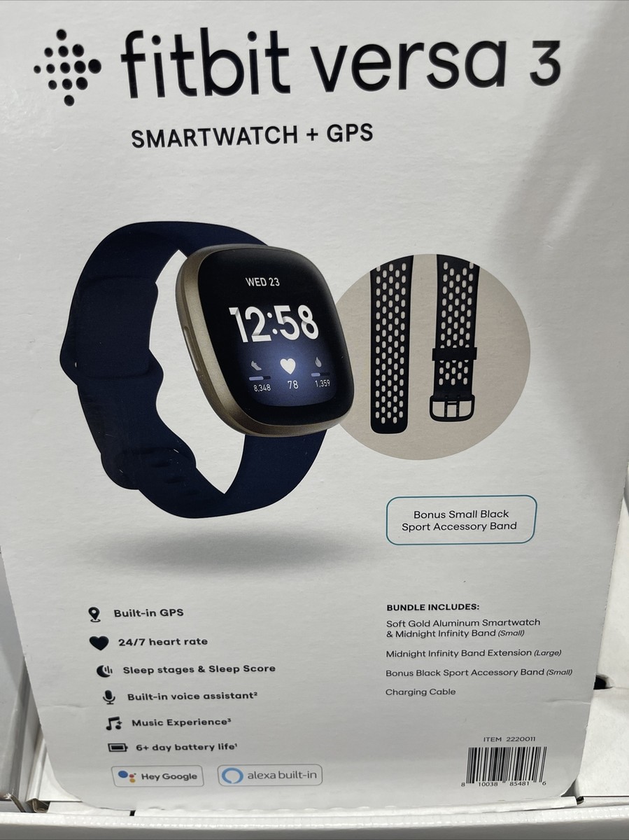 トレーニング用品 Fitbit Versa 3 FB511BKBK-FRCJK 月額2,790円レンタルプラン：Fitbit Versa3 Alexa搭載/GPS搭載