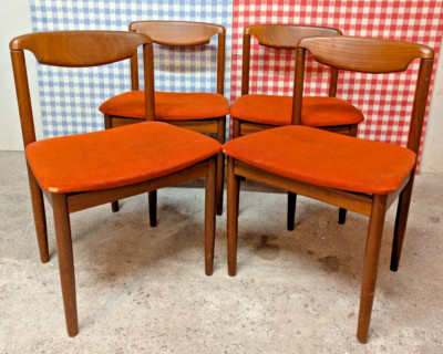 Set of Stunning MCM Retro Teak Meredew Kitchen Dining Chairs Mid