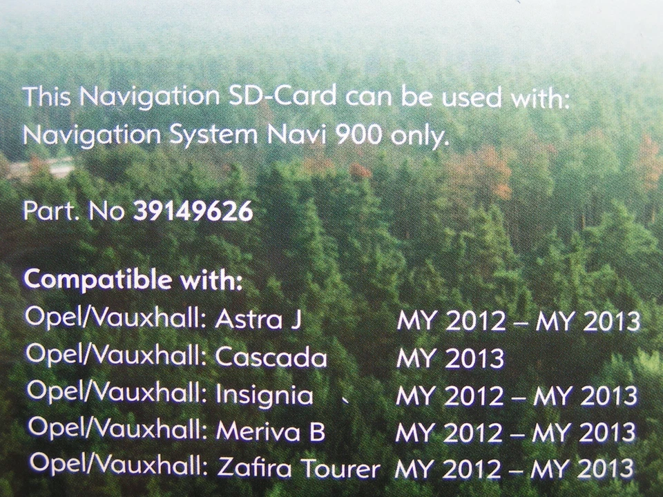 SD CARD NAVIGATION OPEL NAVI 900 EUROPA 2018 INSIGNIA ASTRA J ZAFIRA C CASCADA - Bild 4 von 4