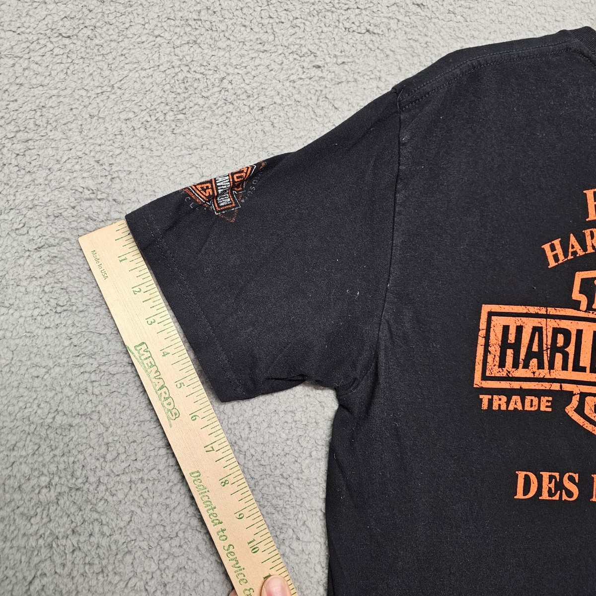 Harley Davidson T-Shirt Black Men Large Biker Made Big Barn Des