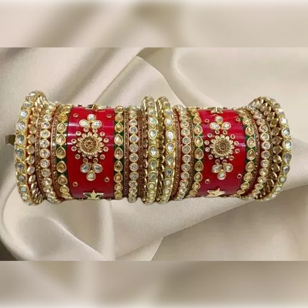 Indian Red Rajasthani Punjabi Traditional Bridal Wedding Chura