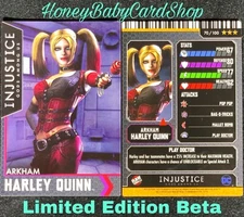 Injustice Arcade Limited Ed. Beta Card 70 Ark Hrly Quinn Power Rare Out of Print