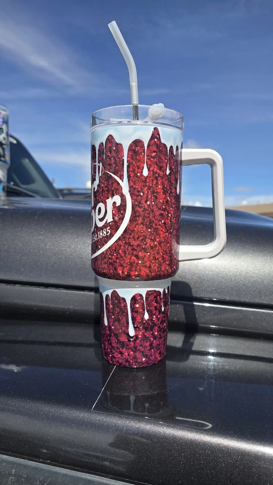 Vaso de acero inoxidable de 40 oz - Dr. Pepper-Dr.Pepper Lovers ~ refresco ~ regalo artesanal Foto 2 de 4