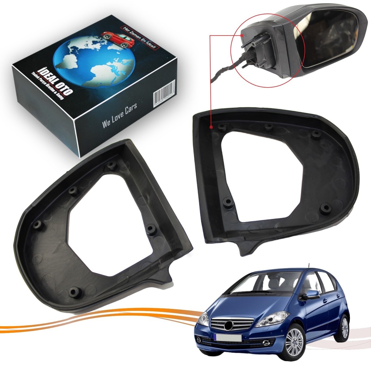 Left & Right Folding Mirror Seal Rubber For Mercedes Benz A W169
