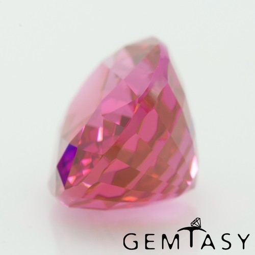 Cut stone - Sapphire Padparadscha Czochralski (Pulled) lab grown, 13x9mm 7.02ct - Picture 3 of 4
