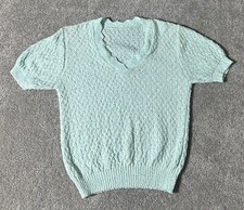 Vintage 80s Popcorn Sweater Womens Small Grandma Soft Girl Mermaid Pastel Retro